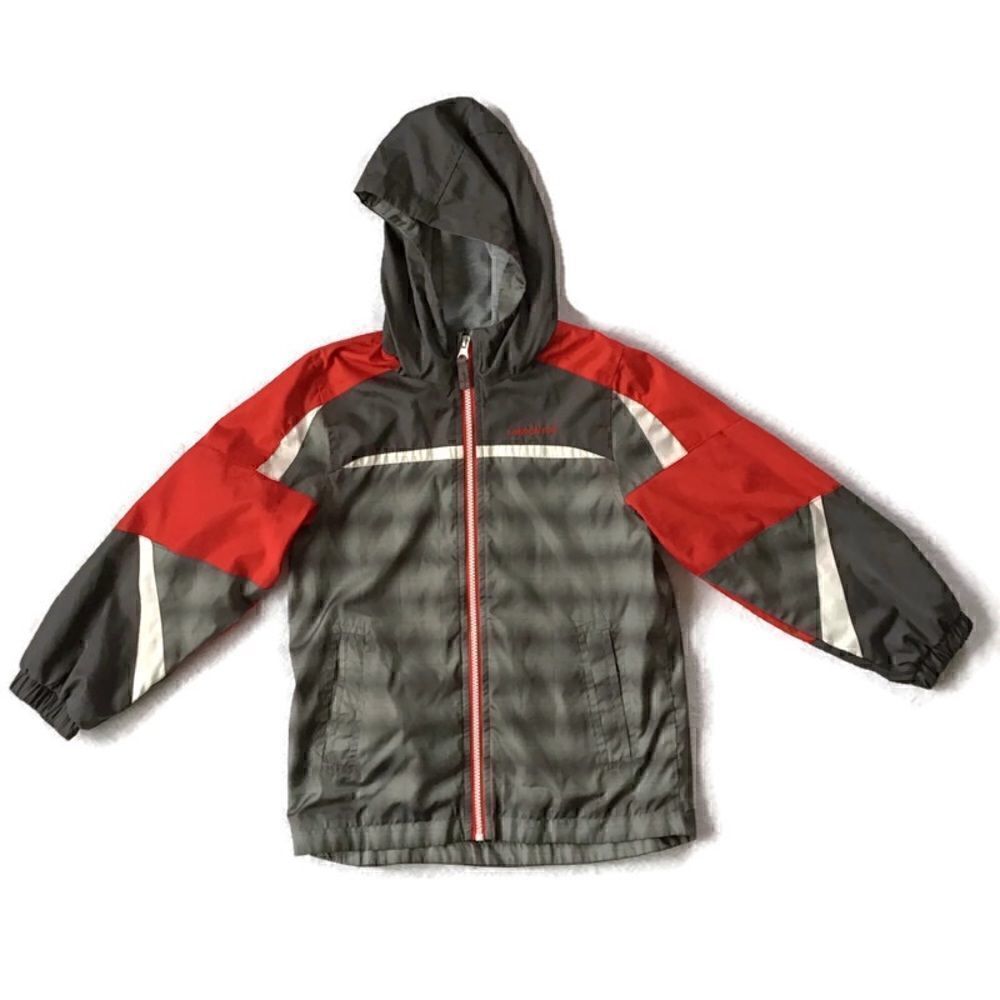 London Fog Color Block Hooded Windbreaker Jacket